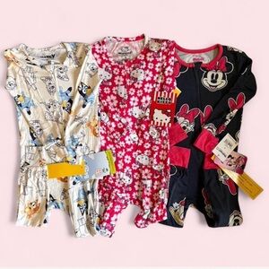 Toddler girls bundle of 3 pajamas
